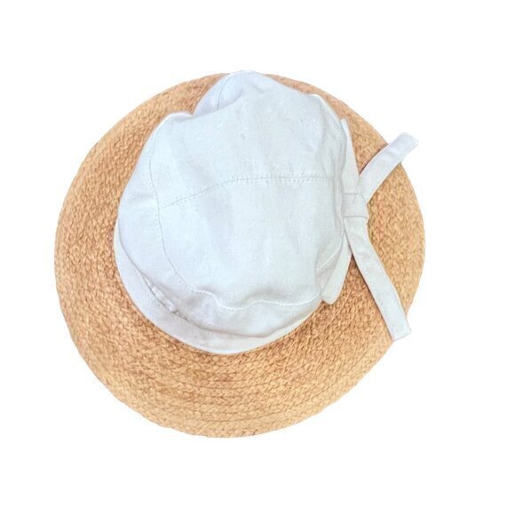 Summer Bucket Hat Natural Raffia Cotton‎ Lined Beach Travel Cruise Garden Farm - Picture 4 of 10